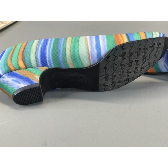 Soft Style Hush Puppies ETROIT Women's Slip-On Fabric MultiColor Pump Heel 6 - Picture 7 of 7